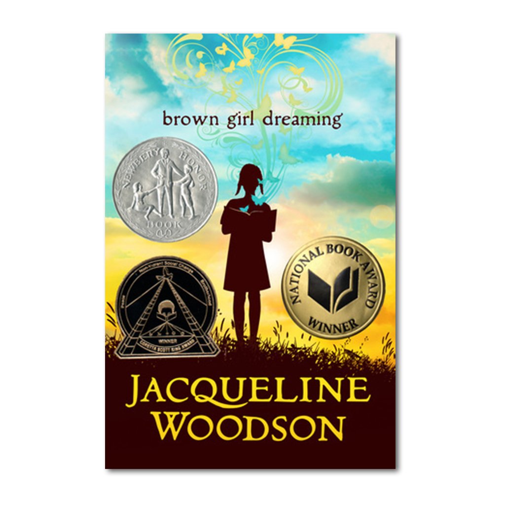 Book cover with a young girl standing on a hill