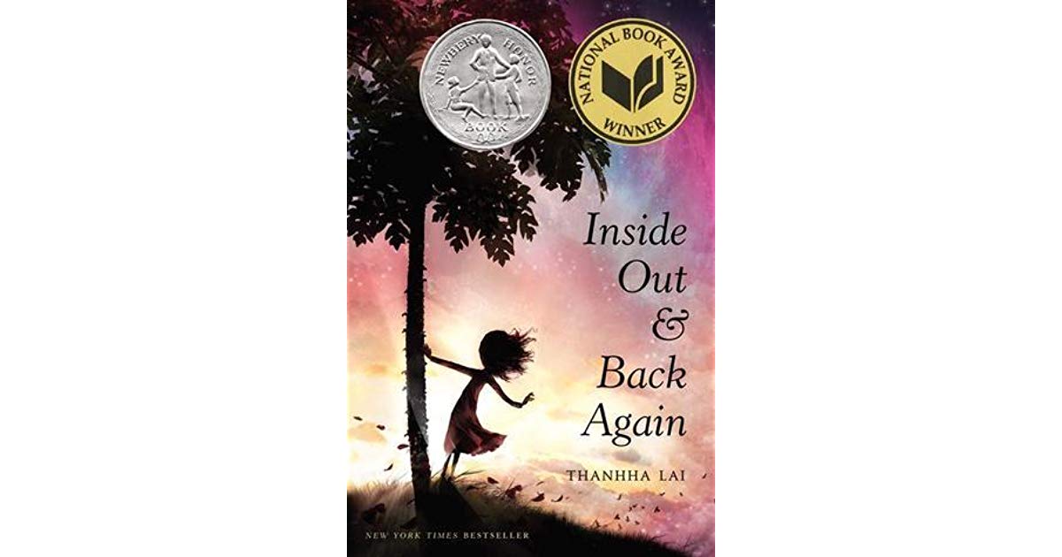 Book cover with girl swing around a tree