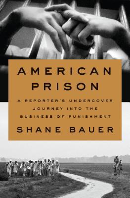 Black and White image with a sepia square overlayed with the title American Prison
