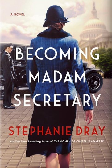 Book Cover with Title female in blue walking towards a car