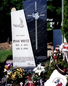 Tombstone with the name Ryan White on it